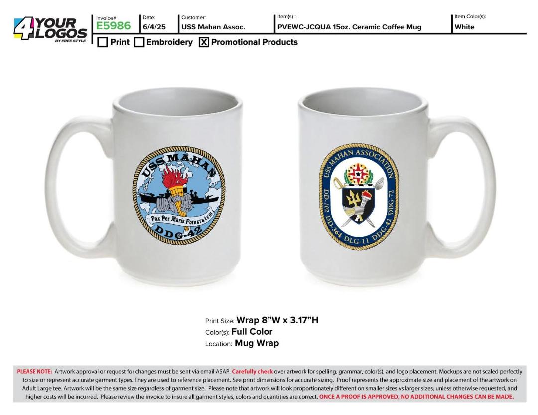 Mahan DDG 42 Mug